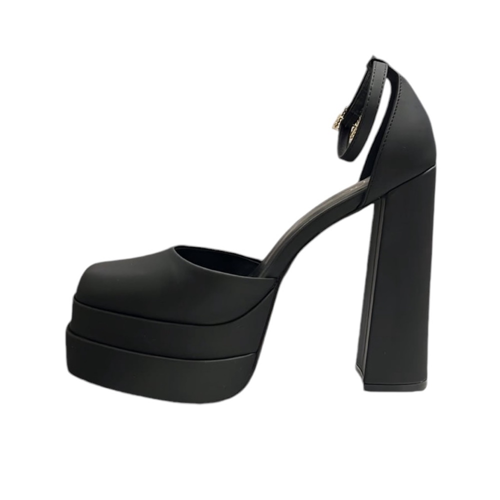 Aldo Black Ankle Strap Platform Pumps Size 8.5 - Picture 4 of 10